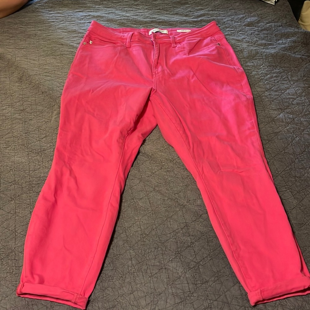 Hot Pink Judy Blue Slim Fit Jeans